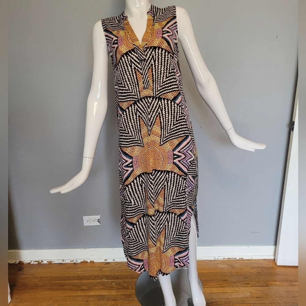 Mara Hoffman Sunrise Printed Shirtdress, New Without Tags, Size XS